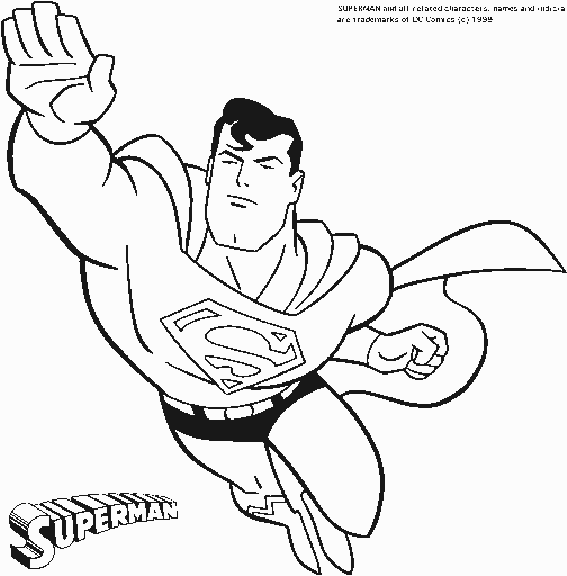 Dessin à colorier: Super Héros DC Comics (Super-héros) #80140 - Coloriages à imprimer