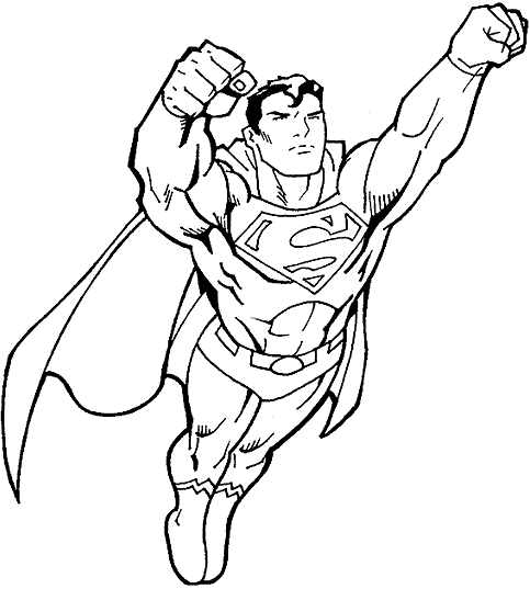 Dessin à colorier: Super Héros DC Comics (Super-héros) #80270 - Coloriages à imprimer