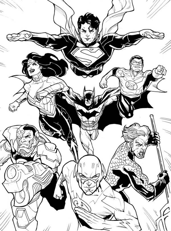 Dessin à colorier: Super Héros DC Comics (Super-héros) #80300 - Coloriages à Imprimer Gratuits