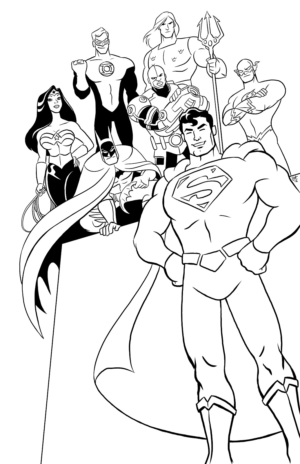 Dessin à colorier: Super Héros DC Comics (Super-héros) #80394 - Coloriages à Imprimer Gratuits