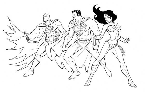 Dessin à colorier: Super Héros DC Comics (Super-héros) #80487 - Coloriages à Imprimer Gratuits