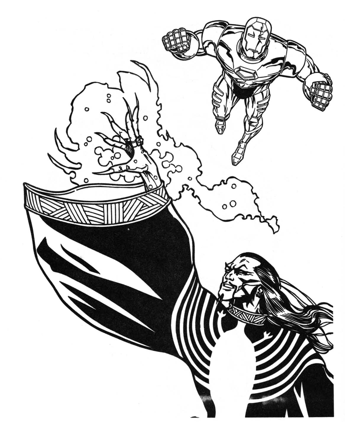 Dessin à colorier: Super Héros Marvel (Super-héros) #79619 - Coloriages à Imprimer Gratuits