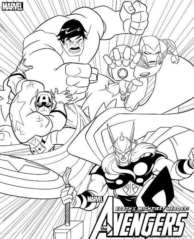 Dessin à colorier: Super Héros Marvel (Super-héros) #79806 - Coloriages à imprimer