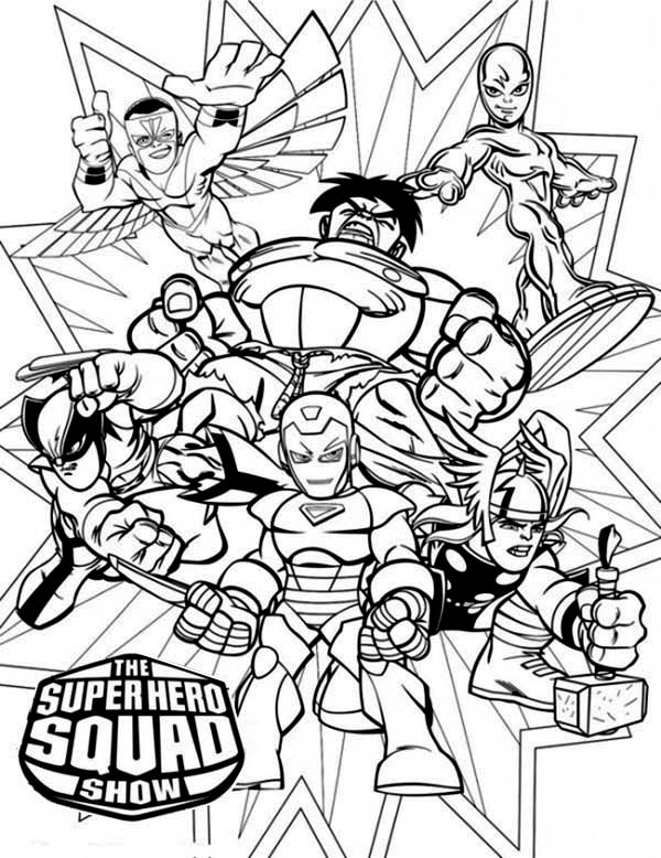 Dessin à colorier: Super Héros Marvel (Super-héros) #79864 - Coloriages à imprimer
