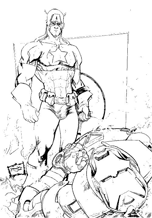 Dessin à colorier: Super Héros Marvel (Super-héros) #79865 - Coloriages à imprimer