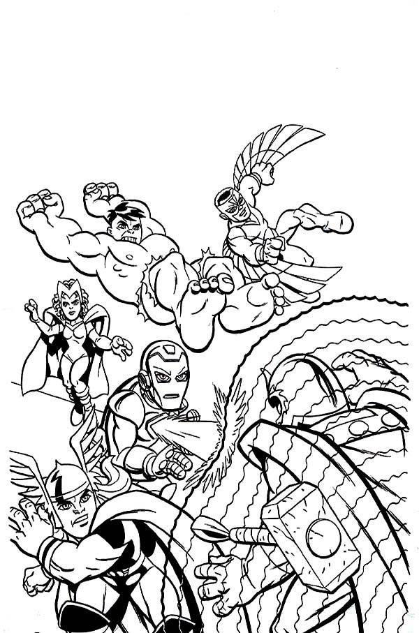 Dessin à colorier: Super Héros Marvel (Super-héros) #79873 - Coloriages à imprimer