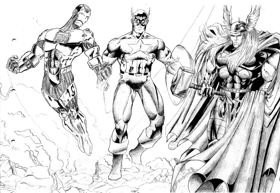 Dessin à colorier: Super Héros Marvel (Super-héros) #79955 - Coloriages à Imprimer Gratuits