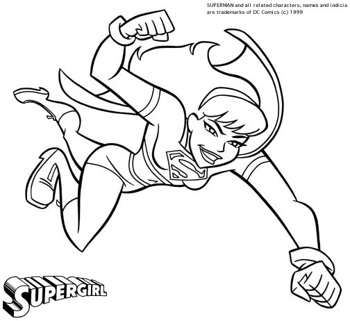 Dessin à colorier: Supergirl (Super-héros) #83926 - Coloriages à imprimer