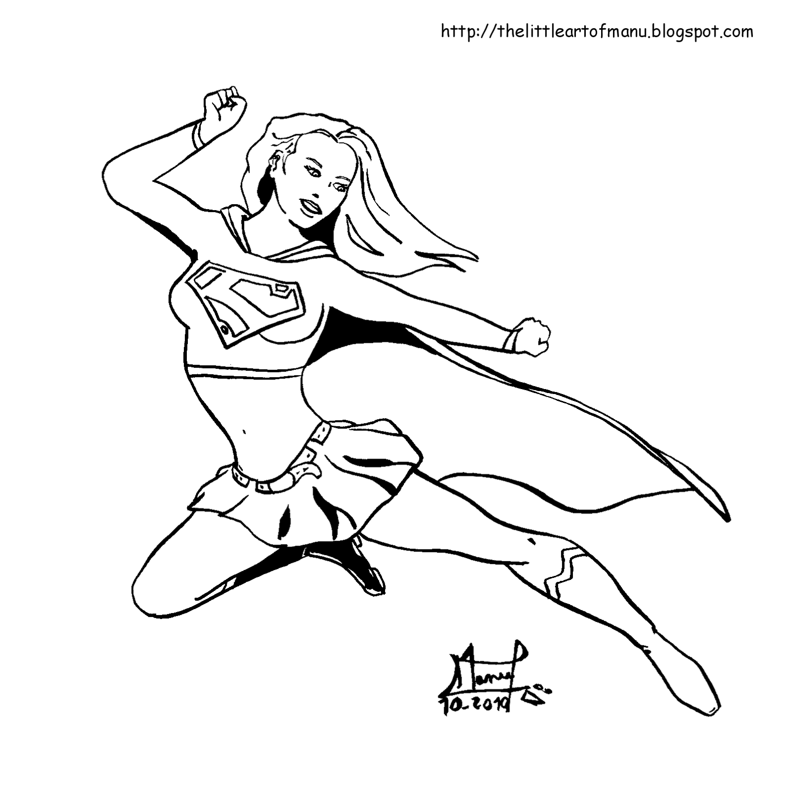 Dessin à colorier: Supergirl (Super-héros) #83944 - Coloriages à Imprimer Gratuits