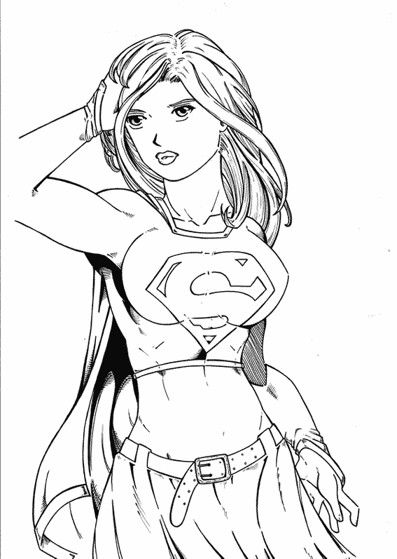 Dessin à colorier: Supergirl (Super-héros) #84010 - Coloriages à imprimer