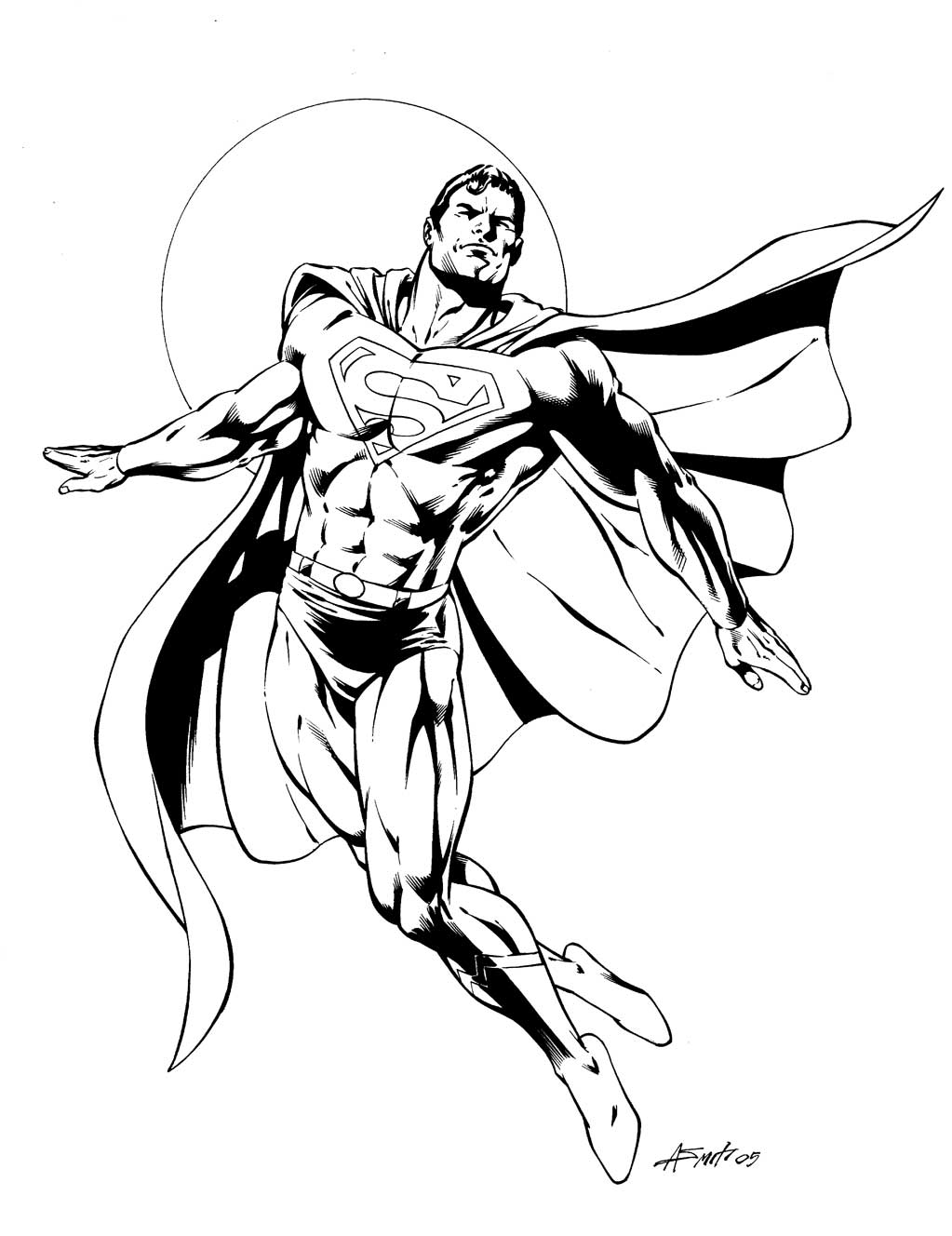 Dessin à colorier: Superman (Super-héros) #83615 - Coloriages à Imprimer Gratuits
