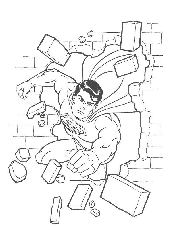 Dessin à colorier: Superman (Super-héros) #83616 - Coloriages à imprimer