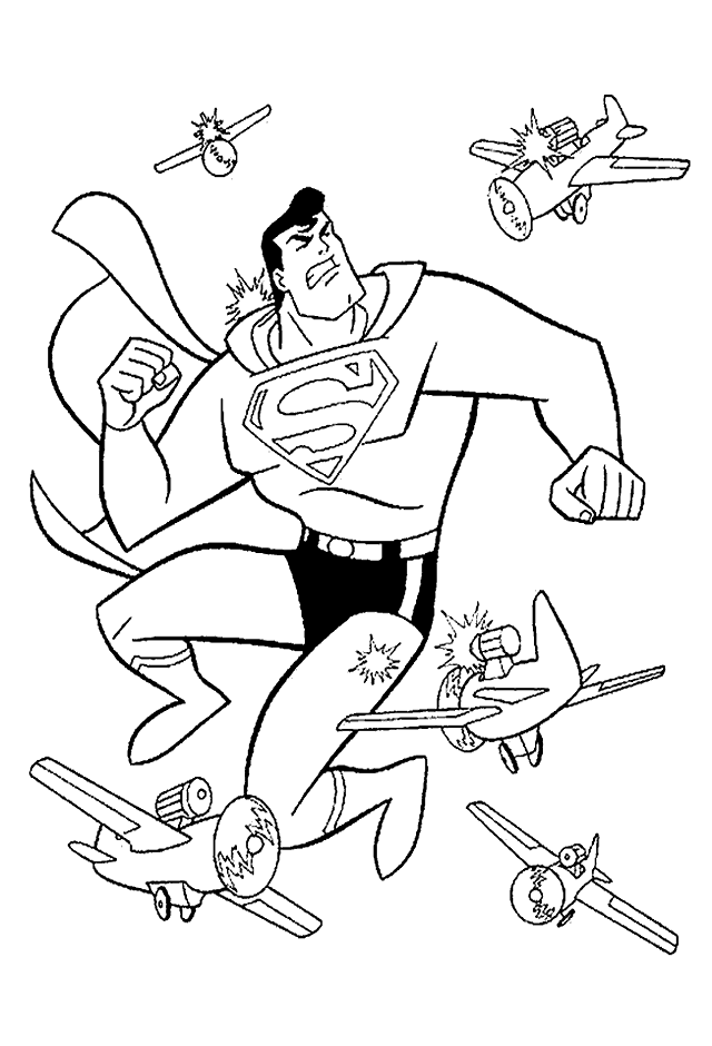 Dessin à colorier: Superman (Super-héros) #83699 - Coloriages à imprimer
