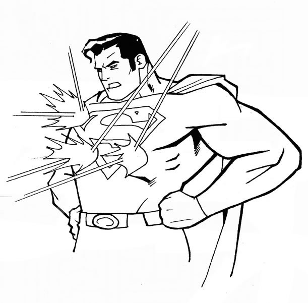 Dessin à colorier: Superman (Super-héros) #83742 - Coloriages à imprimer