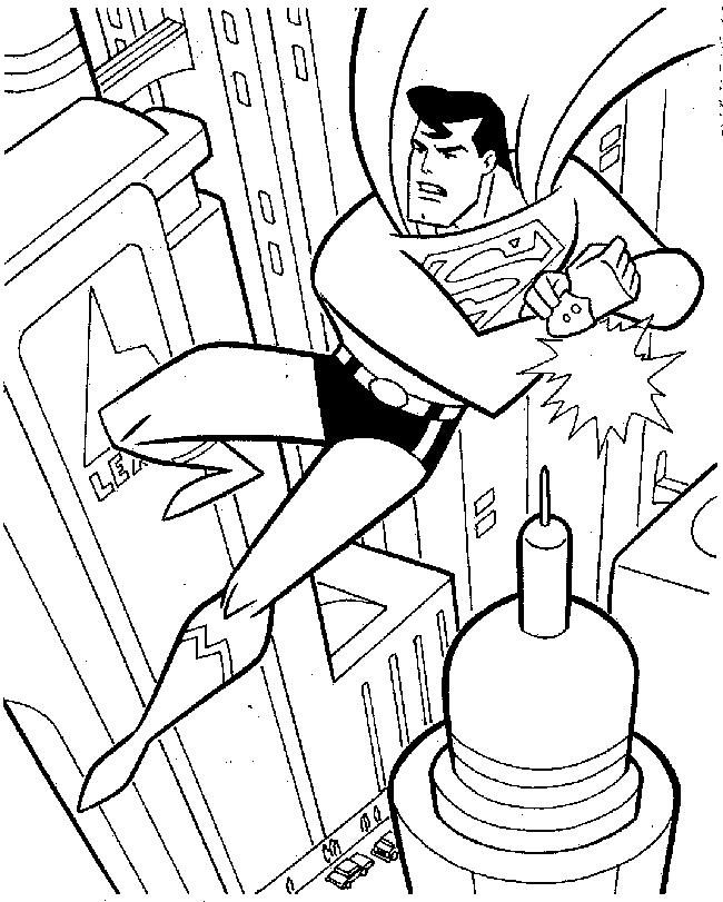 Dessin à colorier: Superman (Super-héros) #83758 - Coloriages à imprimer