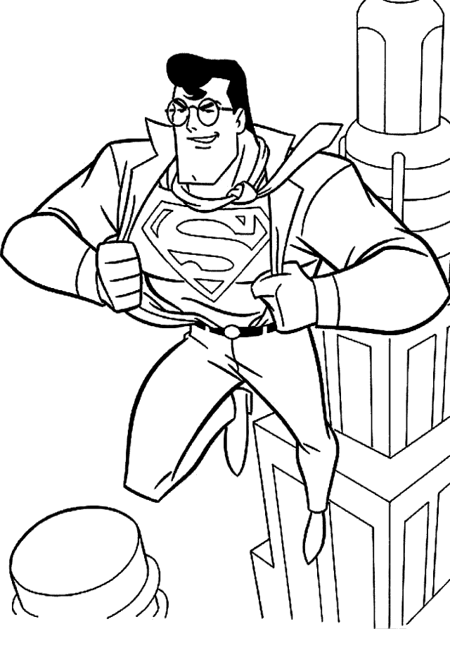 Dessin à colorier: Superman (Super-héros) #83764 - Coloriages à imprimer