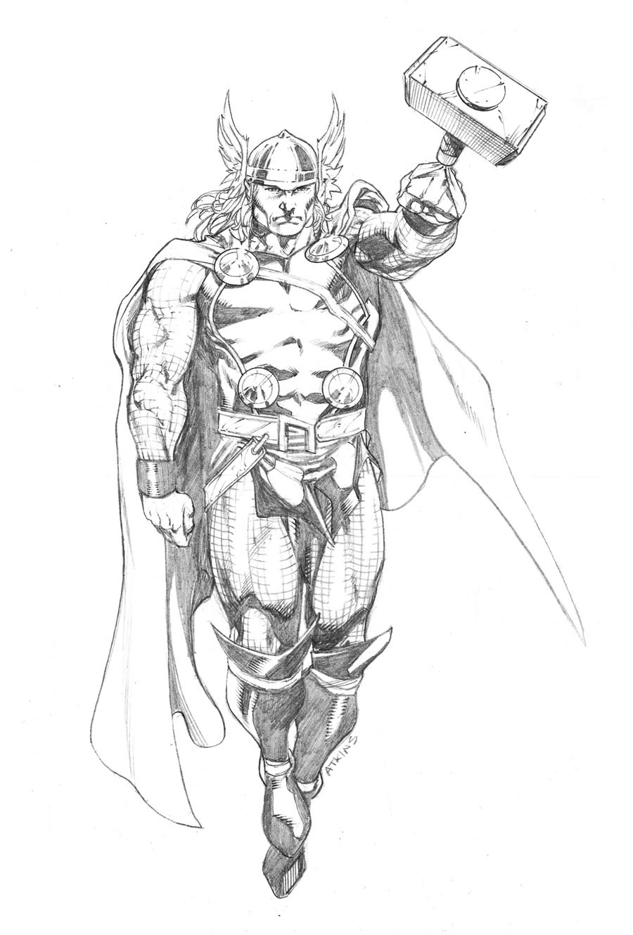 Dessin à colorier: Thor (Super-héros) #75858 - Coloriages à Imprimer Gratuits