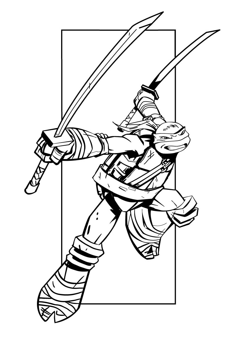 Dessin à colorier: Tortues Ninja (Super-héros) #75369 - Coloriages à Imprimer Gratuits