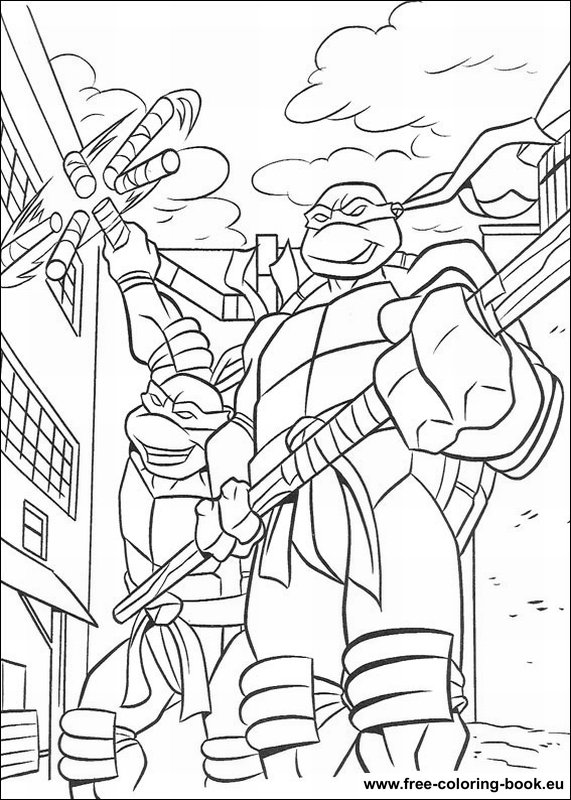 Dessin à colorier: Tortues Ninja (Super-héros) #75376 - Coloriages à Imprimer Gratuits