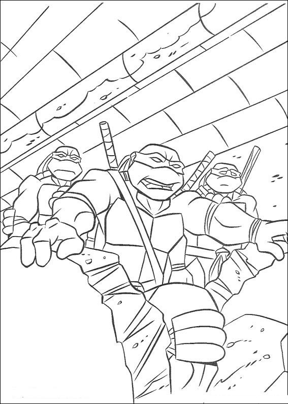 Dessin à colorier: Tortues Ninja (Super-héros) #75382 - Coloriages à Imprimer Gratuits