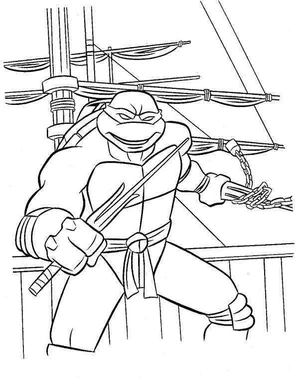 Dessin à colorier: Tortues Ninja (Super-héros) #75388 - Coloriages à Imprimer Gratuits