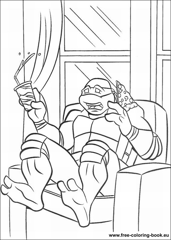 Dessin à colorier: Tortues Ninja (Super-héros) #75389 - Coloriages à Imprimer Gratuits