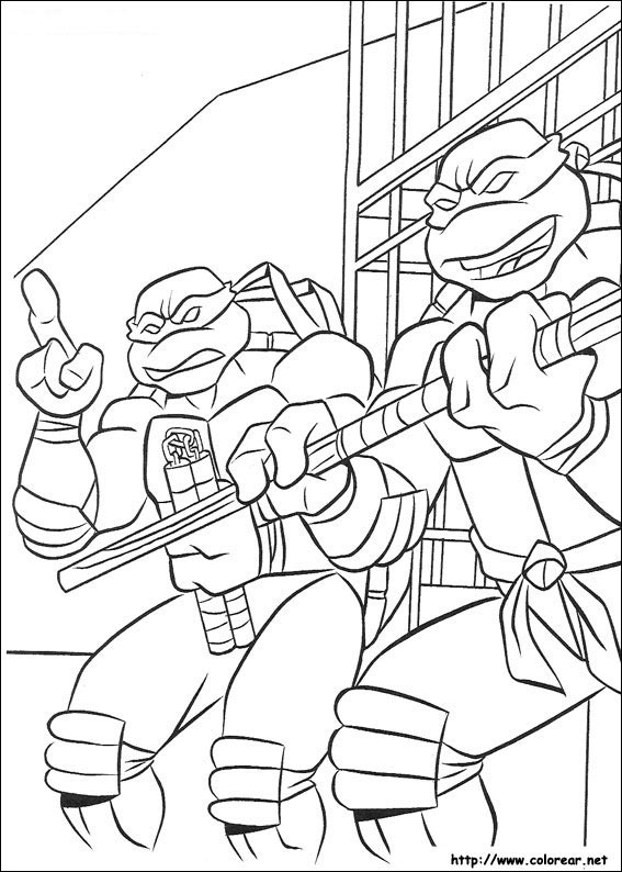 Dessin à colorier: Tortues Ninja (Super-héros) #75390 - Coloriages à Imprimer Gratuits