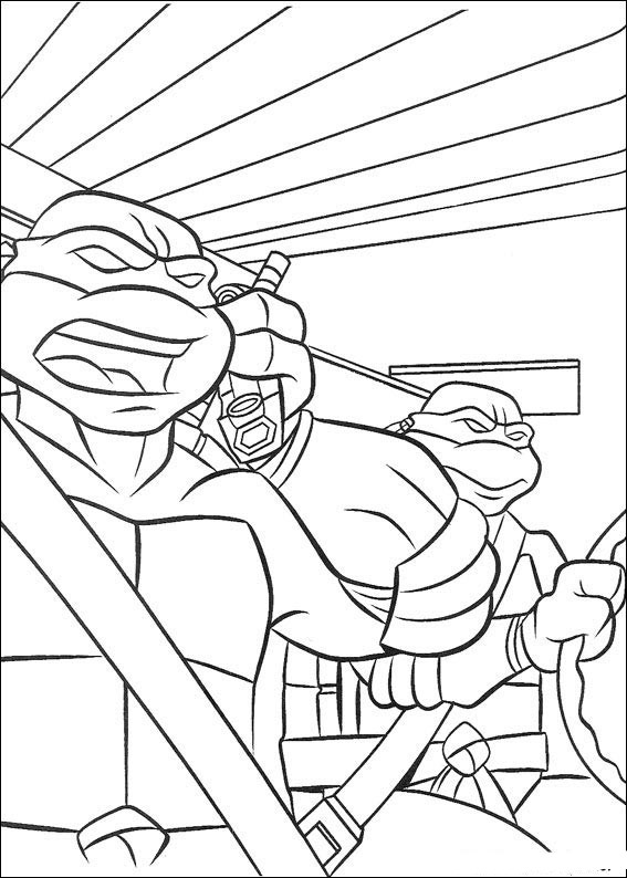 Dessin à colorier: Tortues Ninja (Super-héros) #75398 - Coloriages à Imprimer Gratuits