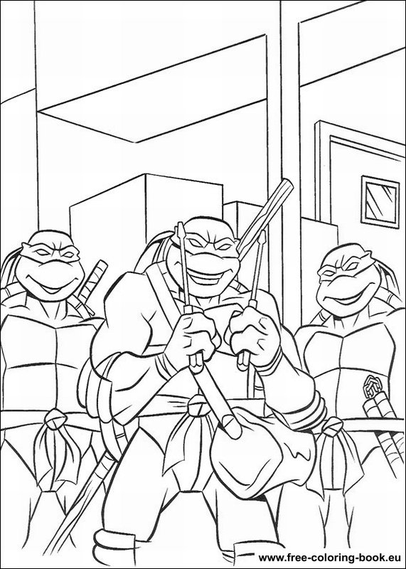 Dessin à colorier: Tortues Ninja (Super-héros) #75408 - Coloriages à Imprimer Gratuits