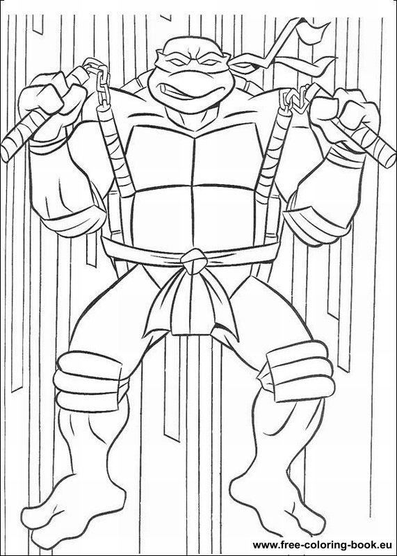 Dessin à colorier: Tortues Ninja (Super-héros) #75413 - Coloriages à Imprimer Gratuits