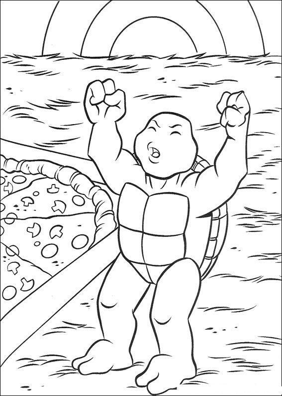 Dessin à colorier: Tortues Ninja (Super-héros) #75430 - Coloriages à Imprimer Gratuits