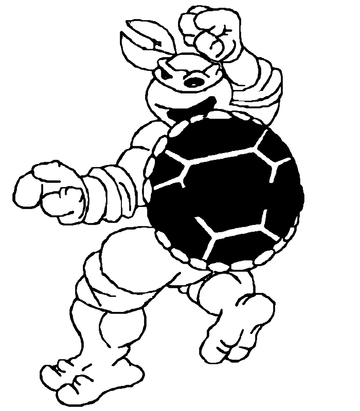 Dessin à colorier: Tortues Ninja (Super-héros) #75439 - Coloriages à Imprimer Gratuits