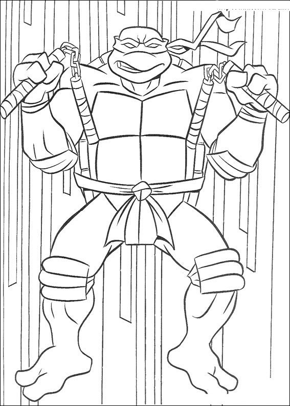 Dessin à colorier: Tortues Ninja (Super-héros) #75442 - Coloriages à Imprimer Gratuits