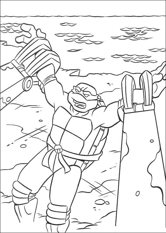 Dessin à colorier: Tortues Ninja (Super-héros) #75454 - Coloriages à Imprimer Gratuits