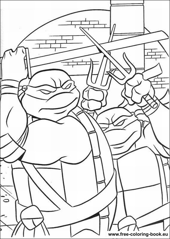 Dessin à colorier: Tortues Ninja (Super-héros) #75472 - Coloriages à Imprimer Gratuits