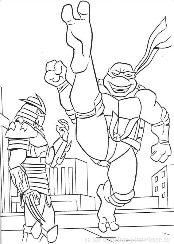 Dessin à colorier: Tortues Ninja (Super-héros) #75476 - Coloriages à Imprimer Gratuits