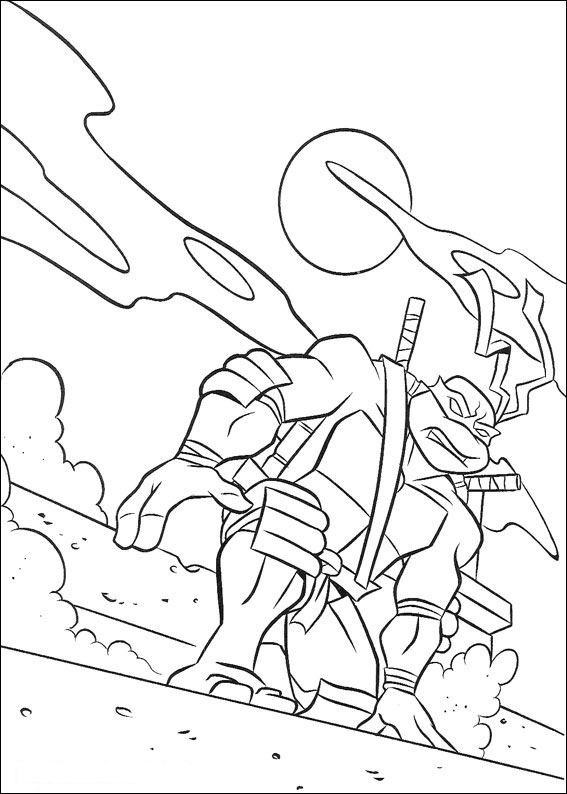 Dessin à colorier: Tortues Ninja (Super-héros) #75504 - Coloriages à Imprimer Gratuits