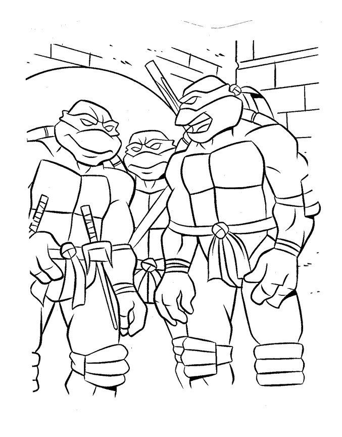 Dessin à colorier: Tortues Ninja (Super-héros) #75513 - Coloriages à Imprimer Gratuits