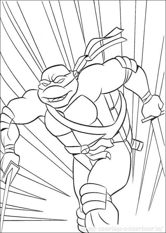 Dessin à colorier: Tortues Ninja (Super-héros) #75518 - Coloriages à Imprimer Gratuits