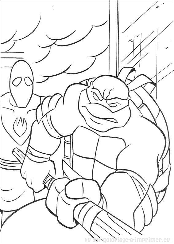 Dessin à colorier: Tortues Ninja (Super-héros) #75523 - Coloriages à Imprimer Gratuits