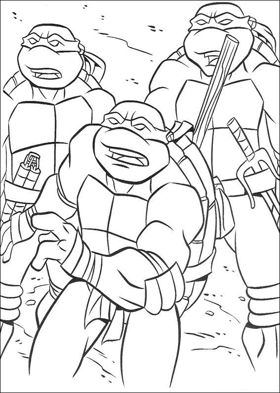 Dessin à colorier: Tortues Ninja (Super-héros) #75551 - Coloriages à Imprimer Gratuits