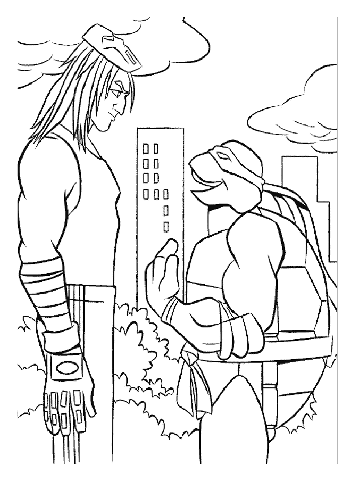 Dessin à colorier: Tortues Ninja (Super-héros) #75576 - Coloriages à Imprimer Gratuits