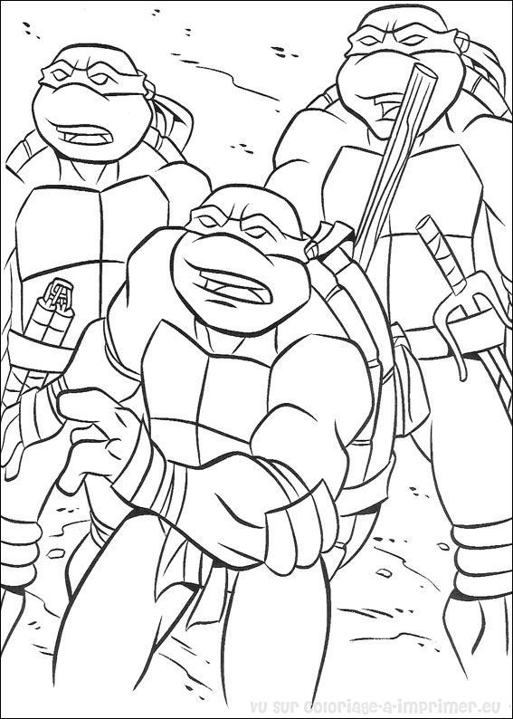 Dessin à colorier: Tortues Ninja (Super-héros) #75589 - Coloriages à Imprimer Gratuits