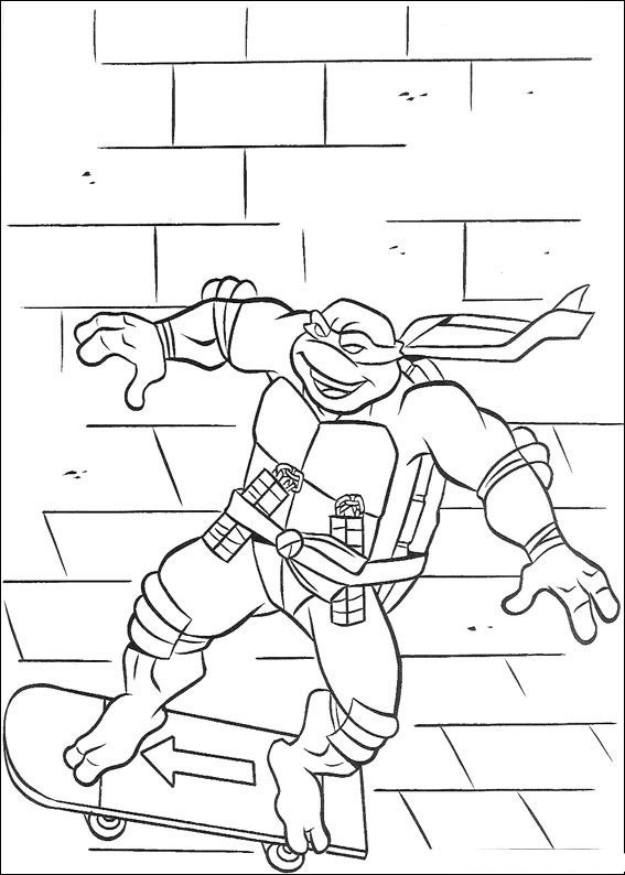 Dessin à colorier: Tortues Ninja (Super-héros) #75596 - Coloriages à Imprimer Gratuits