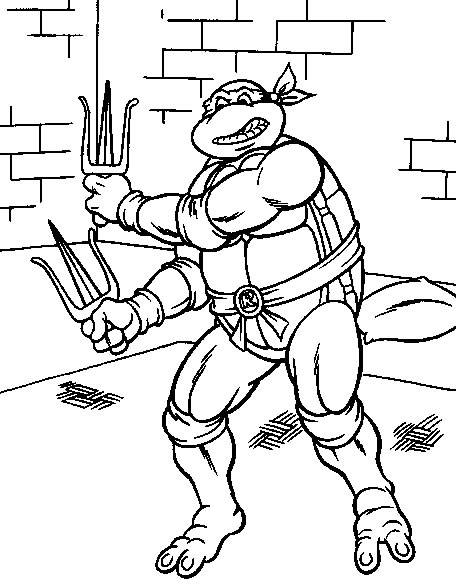 Dessin à colorier: Tortues Ninja (Super-héros) #75621 - Coloriages à Imprimer Gratuits