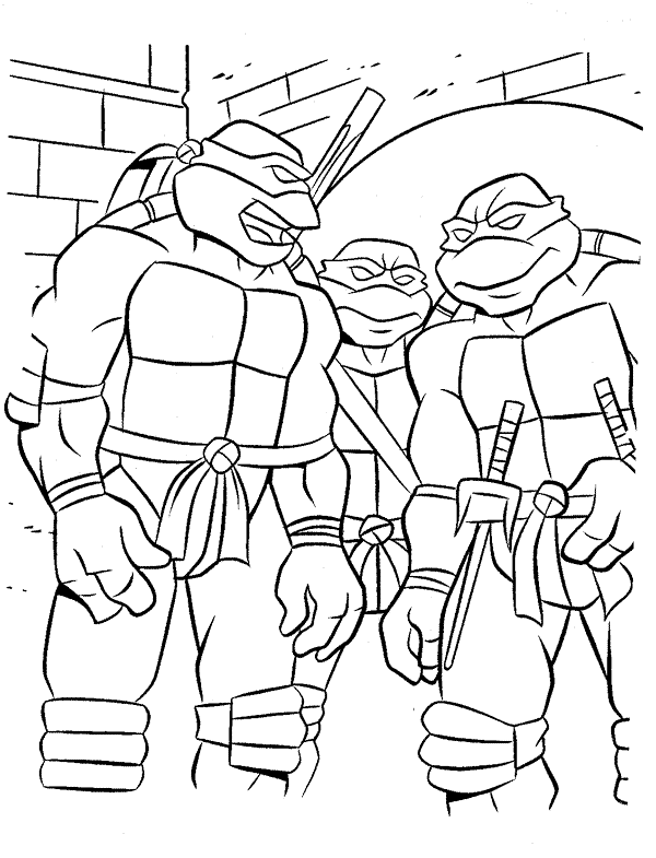 Dessin à colorier: Tortues Ninja (Super-héros) #75624 - Coloriages à Imprimer Gratuits