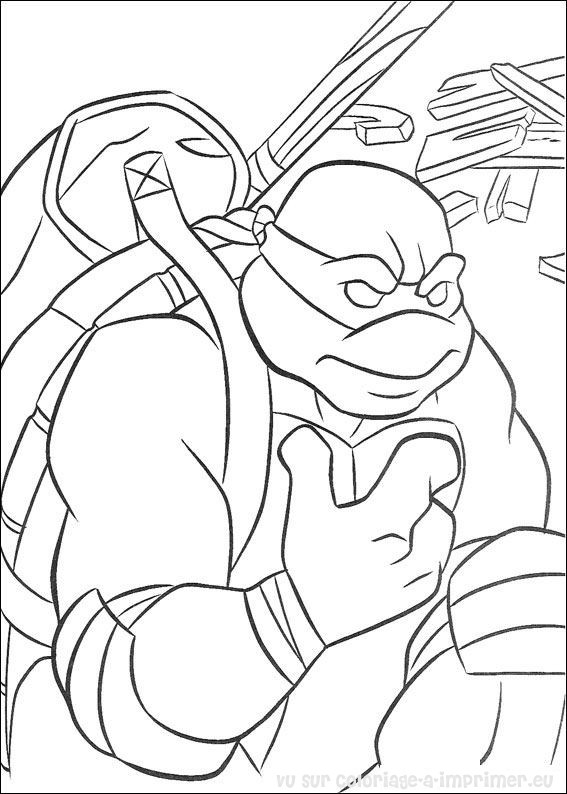 Dessin à colorier: Tortues Ninja (Super-héros) #75648 - Coloriages à Imprimer Gratuits