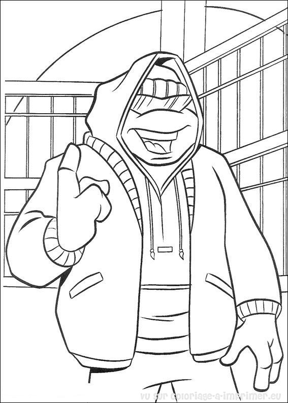 Dessin à colorier: Tortues Ninja (Super-héros) #75649 - Coloriages à Imprimer Gratuits