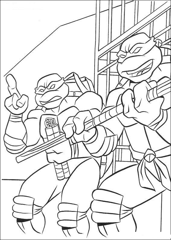 Dessin à colorier: Tortues Ninja (Super-héros) #75658 - Coloriages à Imprimer Gratuits