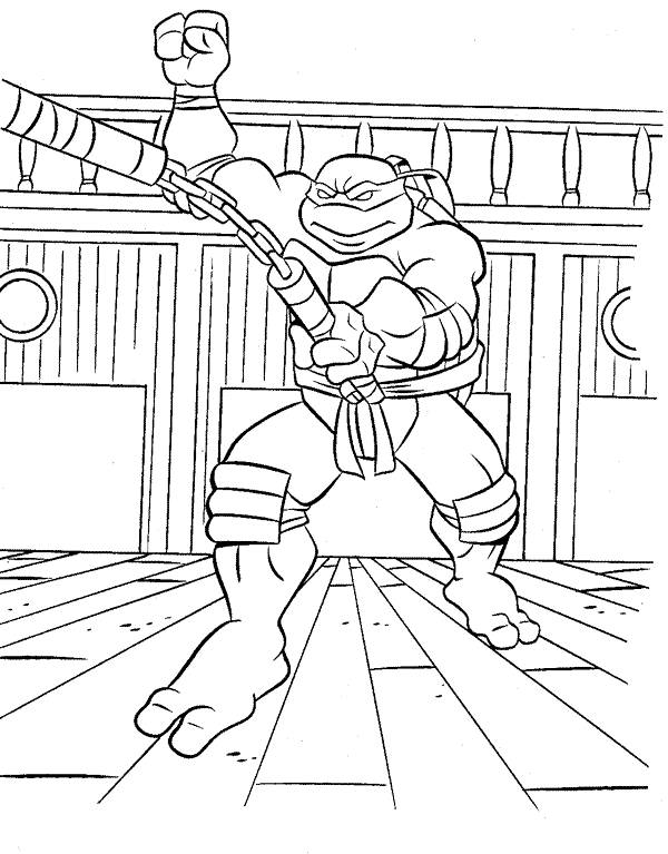 Dessin à colorier: Tortues Ninja (Super-héros) #75668 - Coloriages à Imprimer Gratuits